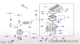 Resonator luchtinlaat Nissan 16585-73C00 Gebruikt.