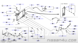 Radiateur CA20E Nissan Bluebird T72 21410-Q9000 Gebruikt.