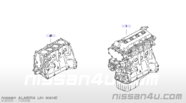Engine QG15DE Nissan Almera N16 10102-BMPSB