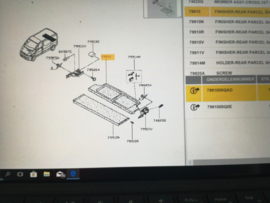 Hoedenplank Nissan Primastar X83 91166984 79910-00Q0E