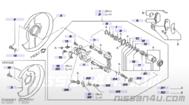 Remklauw linksachter Nissan GTI 44011-62C00 B13/N14