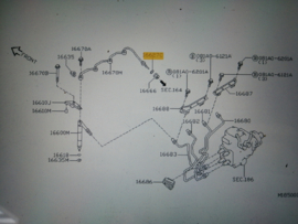 Afdichtring verstuiverleiding YD22DDT(I) / YD25DDTI Nissan 16627-AD200 D22/ D22S/ D22SS/ D40/ F24/ LCD22/ N16/ P12/ R51/ T30/ V10/ Z51 Origineel.