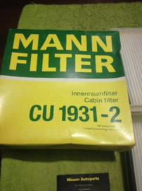 Interieurfilter Renault Espace JE0/J/S63 / Avantime DE0 Mann CU1931-2