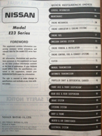 Service manual '' Model E23 series supplement '' SM3E-E23SG0