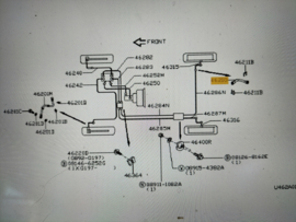 Remslang achteras Nissan Micra K11 46214-5F001 Nieuw.