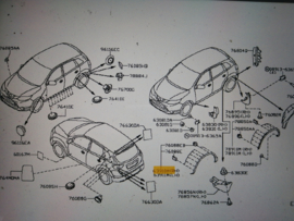 Over fender-front, right-hand Nissan Qashqai J11 63810-HV11A (NAJ) Little damage.