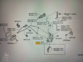 Deurslot linksvoor Nissan Primera P11 / WP11 80503-2F011 Gebruikt.