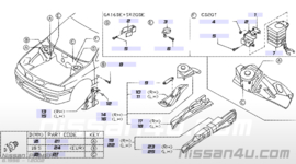 Pin-glove box Nissan 68551-9F900 CK12/ K11/ K12/ N16 Used part.