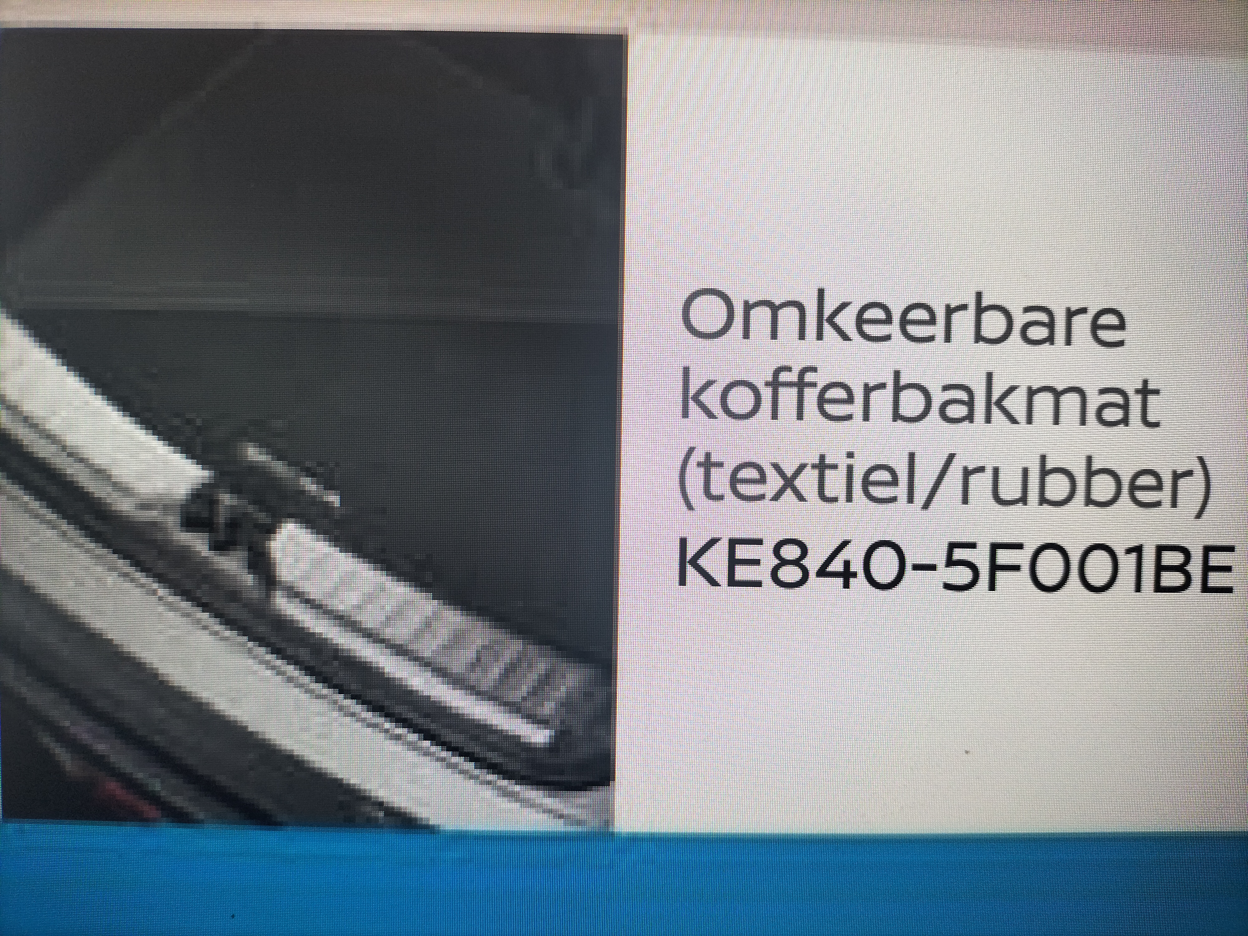 Kofferbakmat grijs Nissan Micra K14 KE840-5F001BE Origineel.