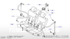Veiligheidsgordelgeleider achterbank midden Nissan Almera N16 87834-BM401