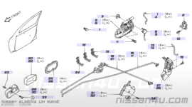 Deurslot linksvoor Nissan Almera (Tino) N16/ V10 80503-6M900