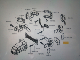 Afdekkap deurscharnier achterdeur links Nissan Interstar X70 90879-00QAA (8200057679)