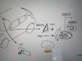 Spiegelkap links Nissan Juke F15 96374-1FC0B of 96374-1FC0H