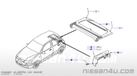 Finisher-rear parcel shelf, side right-hand Nissan Almera N16 79911-BM700 (79911-BM600)