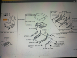 Bestuurdersstoel Nissan Primera P11/ WP11 H7050-BE982 Schade.