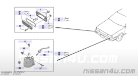 Knipperlichtglas links Nissan Micra K10 / Sunny Wagon B12 26136-50A00