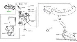 Luchtinlaatbuis HR16DE Nissan Qashqai J10/ JJ10 16576-JD00B Origineel.