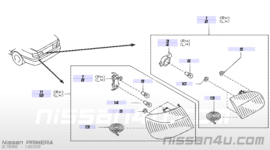 Achterlicht rechts binnenste Nissan Primera P11 - sedan 26550-9F528 (26550-9F510)