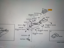 Boot-console Nissan Almera N15 96935-0M001 Original.