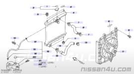 Montagerubber radiateur Nissan Micra K11 21507-5F300