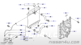 Montagerubber radiateur Nissan Micra K11 / Nissan Primera P11/WP11 21506-5F100