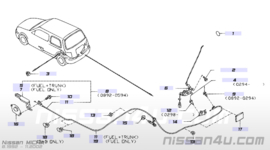 Achterklepsluiting Nissan Micra K11 90570-4F100