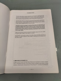 ''Body repair manual V10'' Reparatie handboek Nissan Almera Tino V10 BR0E-0V10E0 Gebruikt.
