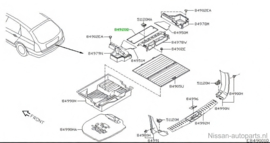 Finisher-luggage, center lower Nissan Primera P12 84908-AV700 Used part.