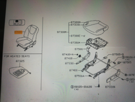 Seat front, right-hand Nissan Primera P11/ WP11 H7000-BE982 Damage.
