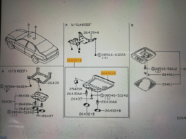 Interieurlamp Nissan Primera P11/WP11 26430-9F521 Gebruikt.