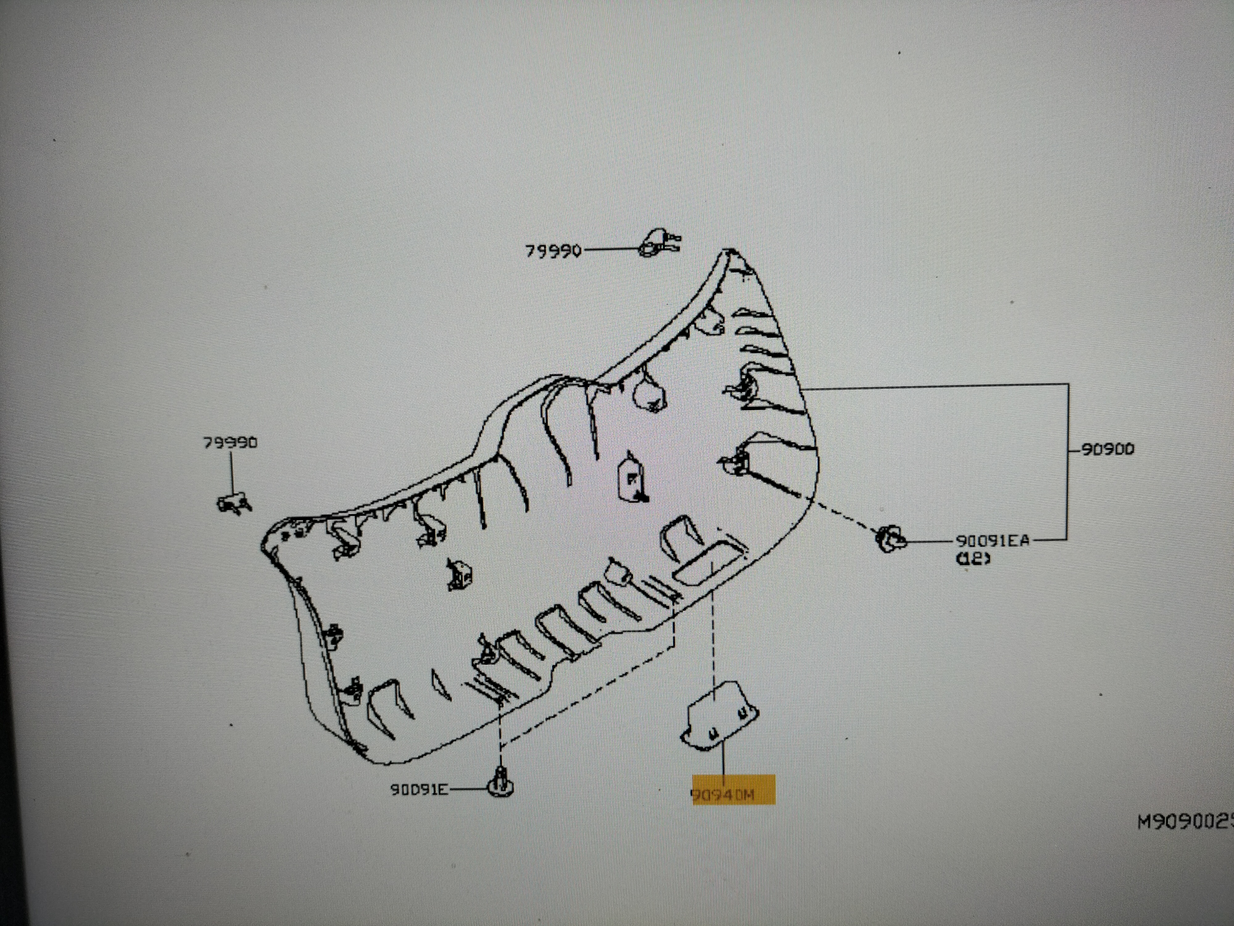 Handgreep binnenzijde achterklep Nissan Micra K14 90940-AW802 Origineel.