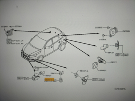 Afdekkap parkeersensor Nissan Qashqai J11 28533-4EA1A Origineel