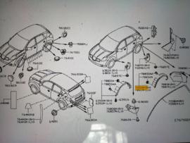 Spatbordverbreder rechtsachter Nissan Qashqai J10 93828-BR01A (93828-BR0**) Origineel.