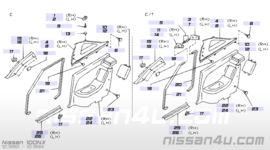 Instapplaat Nissan 100NX B13. Links. 76952-61Y03