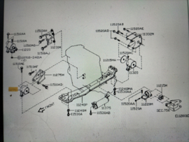 Insulator engine mounting, center QG15/ QG18 Nissan Almera N16 11270-BM500 Original.