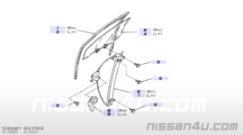 Raamgeleiderubber Nissan Maxima J30 80331-85E10