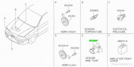 Sensor ambient Nissan 27722-2F000 N16/ P11/ R20/ V10/ WP11 Original.