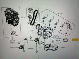 Pakking oliepomp HRA2DDT/ HR13DDT Nissan 15053-00Q0C C13/ F15/ J11 Origineel.