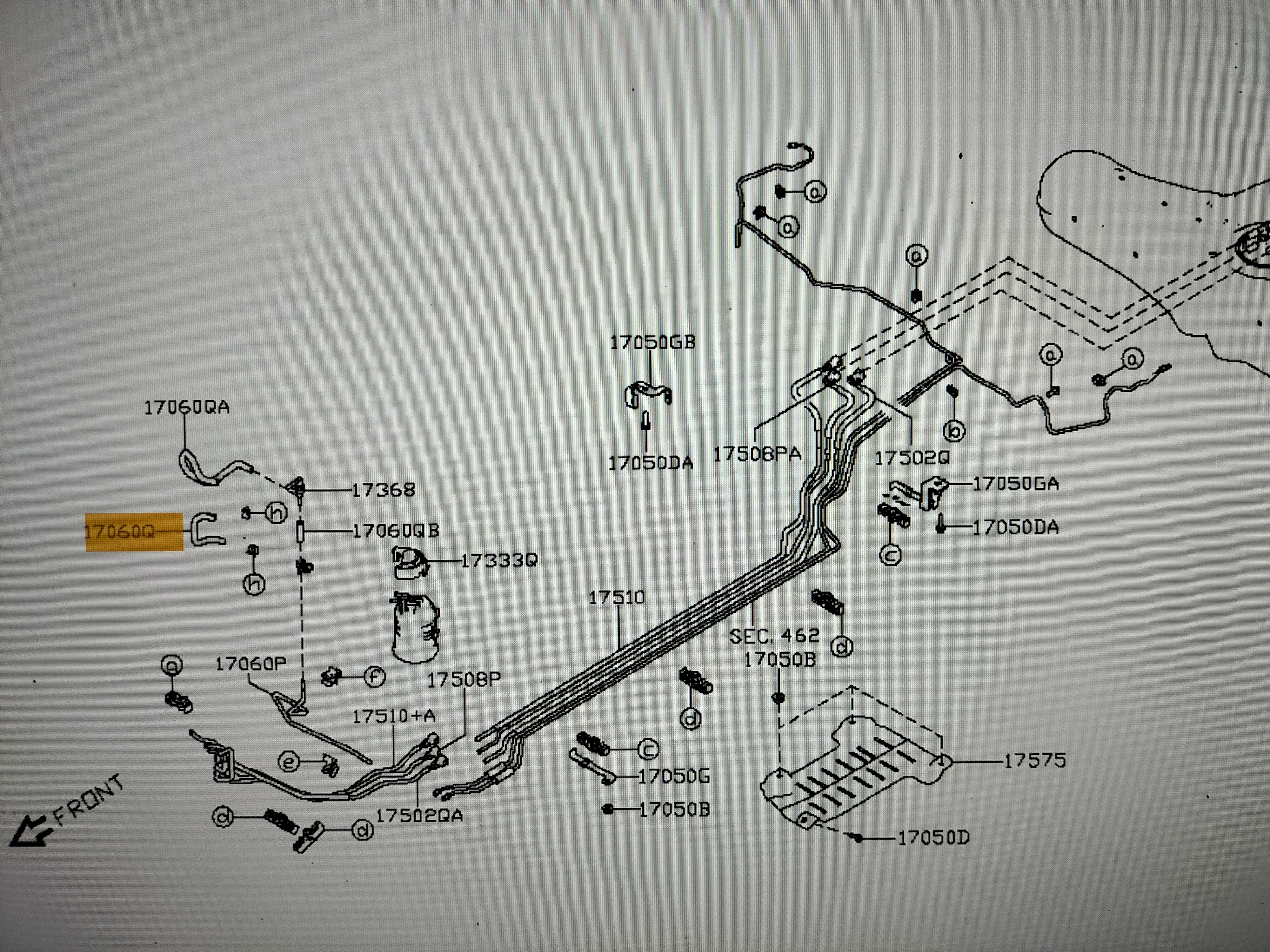 Hose-evaporation piping BR10DE/ HR09DET/ HR10DET Nissan Micra K14 17337-5FA0A Used part.