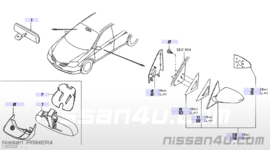 Buitenspiegel rechts Nissan Primera P12 96301-AU81E Origineel