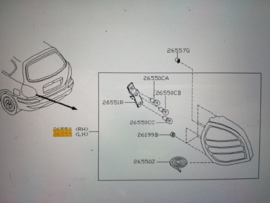 Lamp rear combination, left-hand Nissan Almera N16 26555-BN026 (26555-BN011) Used part.