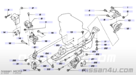 Achterste Motorsteunhouder Nissan Micra K11 11332-44B01
