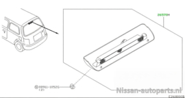 Lamp stop, high mounting Nissan Micra K11 26590-1F500 Original.