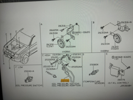 Kabelboom oliedruksensor Nissan Patrol Y61 24072-VC300 Origineel.