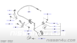 Bevestigingsklem gaskabel Nissan 18225-93Y00 B13/ N14/ N15/ Y10 Gebruikt.
