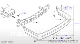 Achterbumper Nissan Sunny N14 85022-52C26