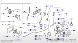 Deurslot linksvoor Nissan Sunny B12 / N13 80503-67A00