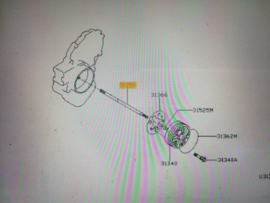 Aandrijfas oliepomp Nissan Micra K11 31359-41B00 Gebruikt.