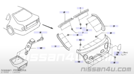 Bevestigingsclip achterpaneel kofferbak Nissan Primera P11 h.b. 76984-45V25 (Incompleet)