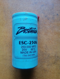 Capacitor 250,000 MFD 20V 85°  ESC-250K Boswick